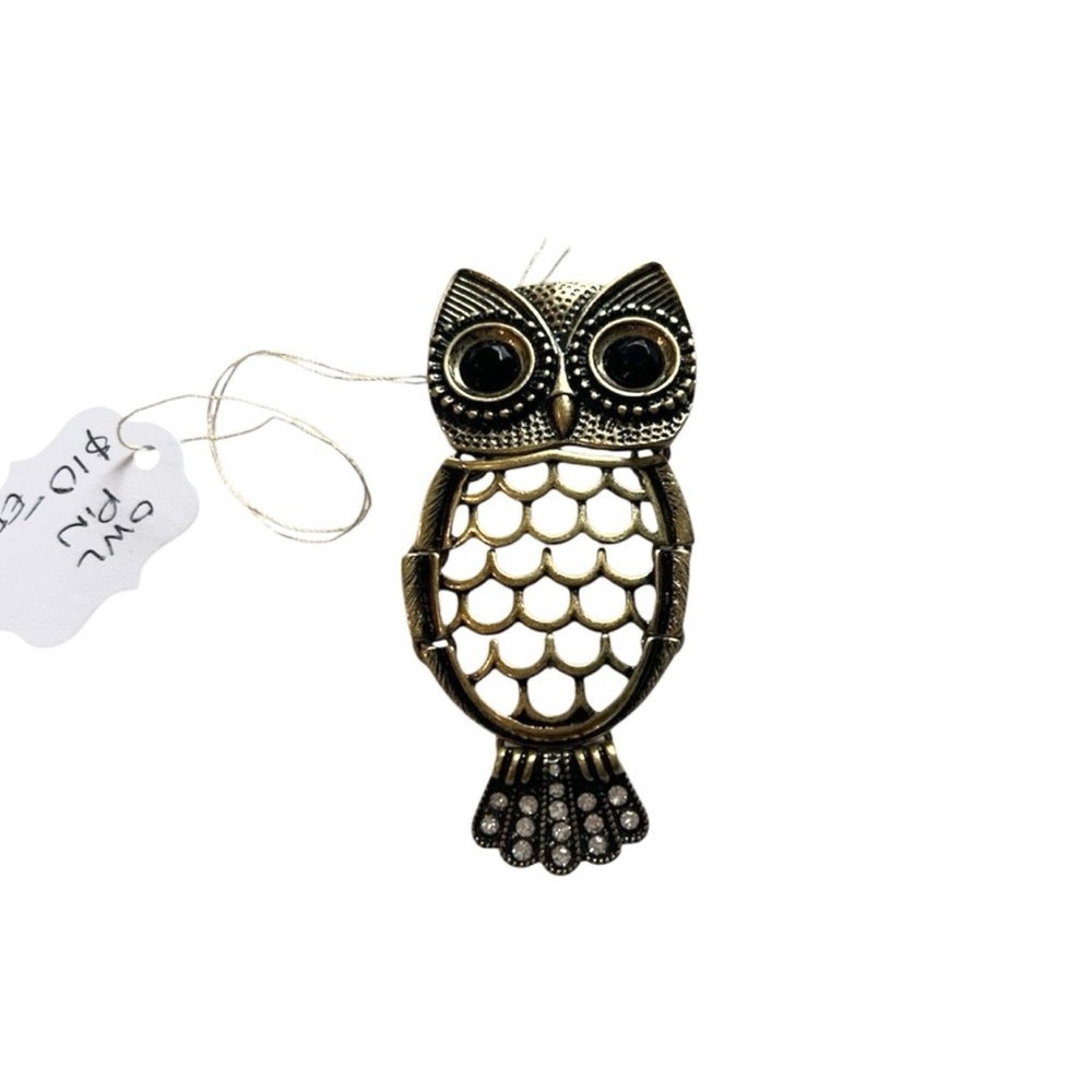 Costume Large Owl Brooch/ Pendant